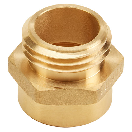 Brass 1" Female NPT to 1" Male NH (Hex)