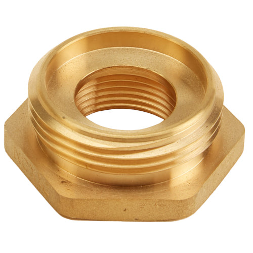 Brass 1" Female NPT to 1 1/2" Male NH (Hex)