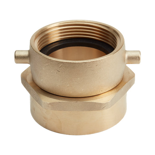 Brass 4" Swivel NH to 4" NPT Double Female