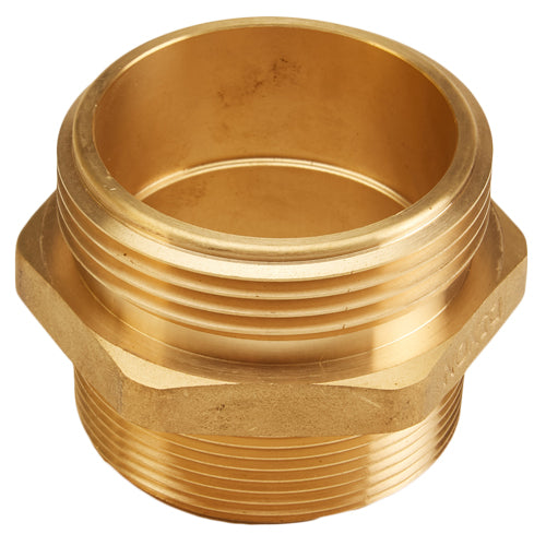 Brass 4" NH to 4" NPT Double Male (Hex)