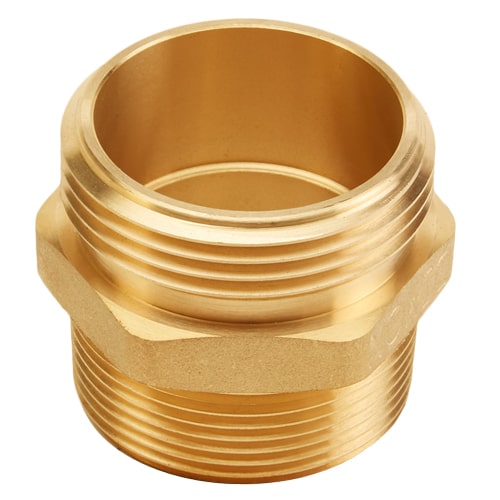 Brass 1 1/2" NH to 1 1/2" NPT Double Male (Hex)