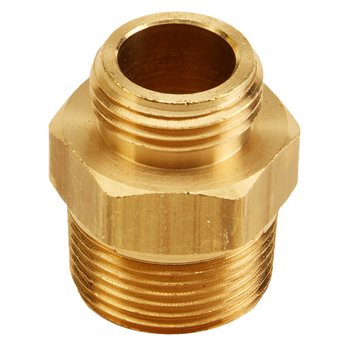 Brass 1" NPT to GHT Double Male (Hex)