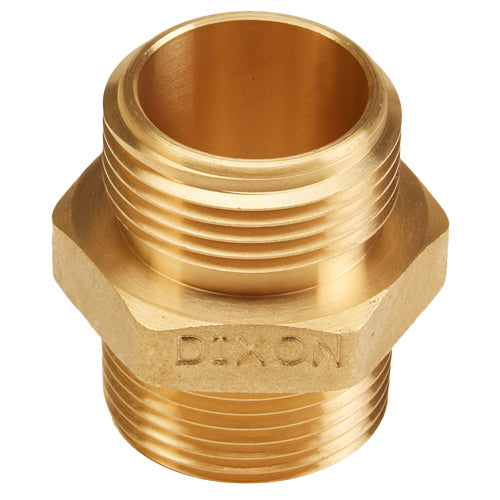 Brass 1" NPSH to 1" NPT Double Male (Hex)