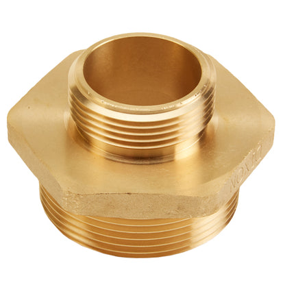 Brass 2 1/2" NPSH to 2" NPT Double Male (Hex)