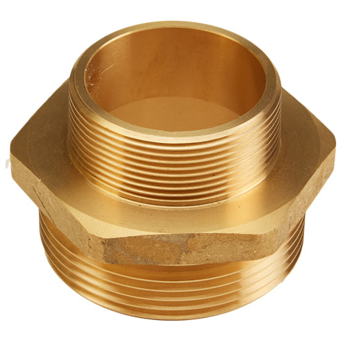 Brass 2 1/2" NH to 2" NPT Double Male (Hex)