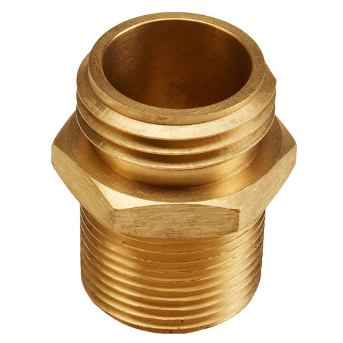 Brass 1" NH to 1" NPT Double Male (Hex) - USA