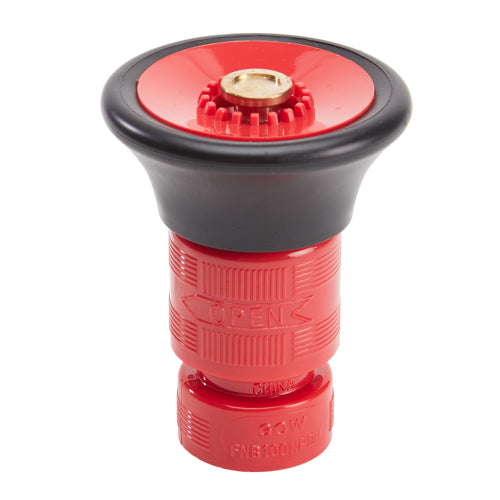 Plastic 1" Red Fire Nozzle With Bumper (NPSH)