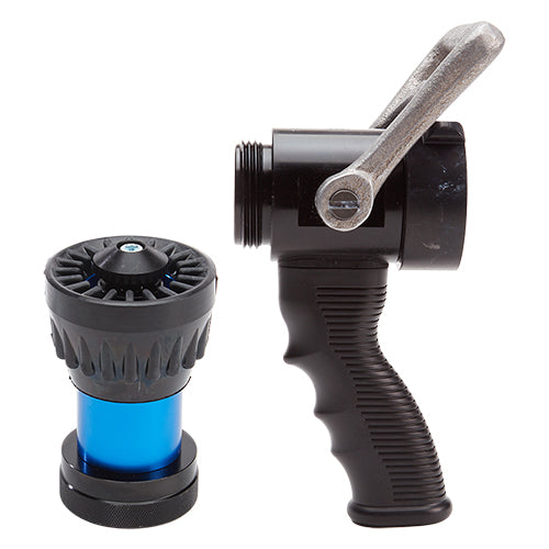 Aluminum 1 1/2" Pistol Grip Blue Fire Nozzle (NH)