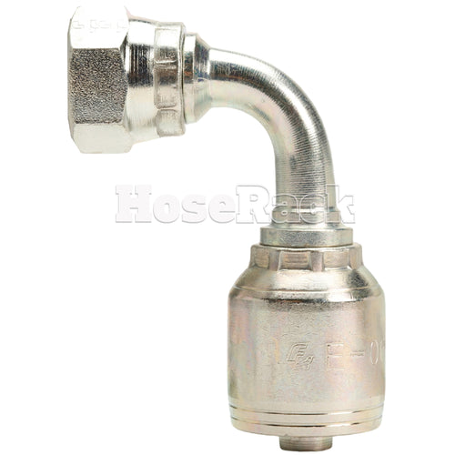 3/8" Female British Standard Parallel Pipe O-Ring Swivel 90˚ Elbow Hydraulic Fitting