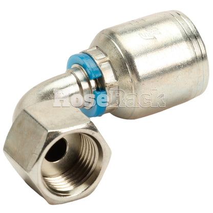 3/8" Female Face Seal Swivel 90˚ Elbow (ORFS) Hydraulic Fitting