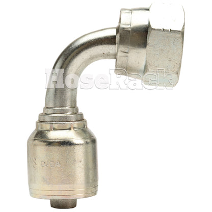 3/4" Female JIC Swivel 90˚ Short Drop Hydraulic Fitting