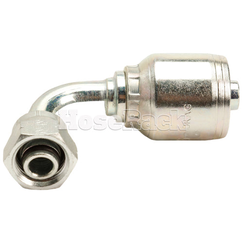 M16 X 1.5 Female Swivel 24˚ Cone (Light 10) with O-Ring 90˚ Elbow Hydraulic Fitting