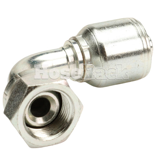 5/8" Female British Standard Parallel Pipe Cone Seat Swivel 90˚ Elbow Hydraulic Fitting