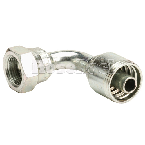 5/8" Female British Standard Parallel Pipe Cone Seat Swivel 90˚ Elbow Hydraulic Fitting