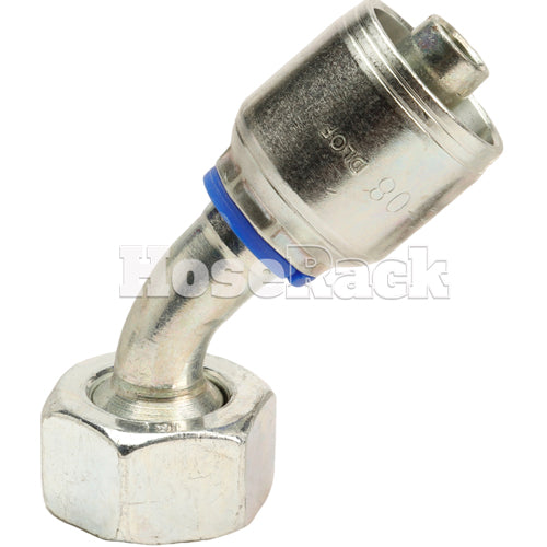 M26 X 1.5 Female Swivel 24˚ Cone (Light L18) with O-Ring 45˚ Elbow Hydraulic Fitting