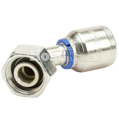 M26 X 1.5 Female Swivel 24˚ Cone (Light L18) with O-Ring 45˚ Elbow Hydraulic Fitting