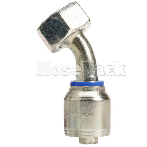 M26 X 1.5 Female Swivel 24˚ Cone (Light L18) with O-Ring 45˚ Elbow Hydraulic Fitting