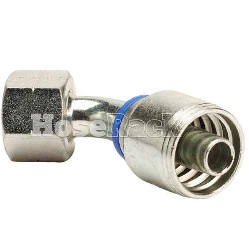 M22 X 1.5 Female Swivel 24˚ Cone (Heavy S14) with O-Ring 45˚ Elbow Hydraulic Fitting