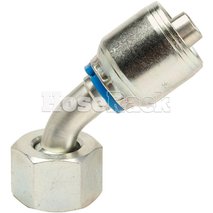 M24 X 1.5 Female Swivel 24˚ Cone (Heavy S16) with O-Ring 45˚ Elbow Hydraulic Fitting