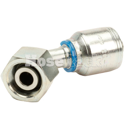 M24 X 1.5 Female Swivel 24˚ Cone (Heavy S16) with O-Ring 45˚ Elbow Hydraulic Fitting