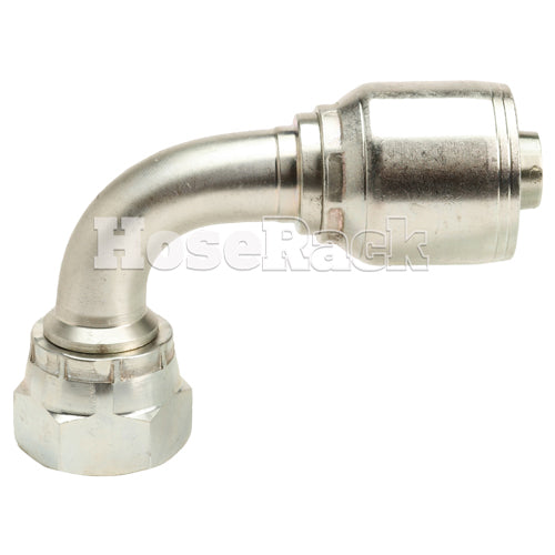 5/8" Female British Standard Parallel Pipe Cone Seat Swivel 90˚ Elbow Hydraulic Fitting