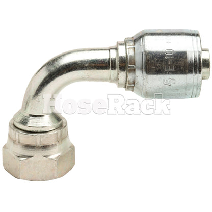 3/4" Female British Standard Parallel Pipe Cone Seat Swivel 90˚ Elbow Hydraulic Fitting