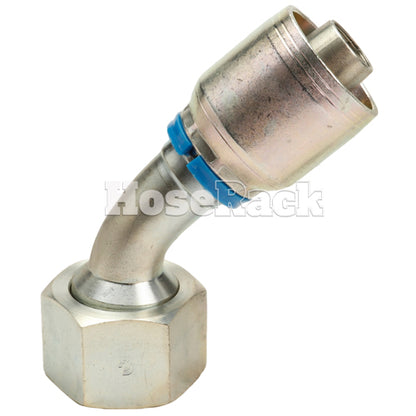 1" Female Face Seal Swivel 45˚ Elbow (ORFS) Hydraulic Fitting