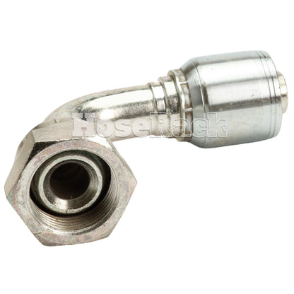 1" Female British Standard Parallel Pipe Cone Seat Swivel 90˚ Elbow Hydraulic Fitting