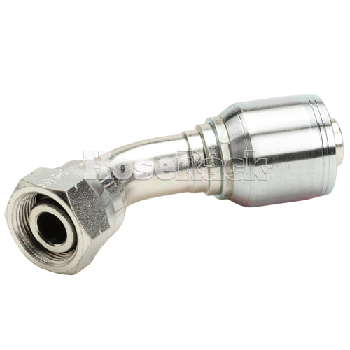 M26 X 1.5 Female Swivel 24˚ Cone (Light L18) with O-Ring 45˚ Elbow Hydraulic Fitting