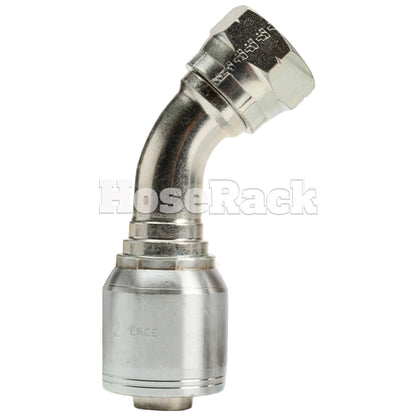 M26 X 1.5 Female Swivel 24˚ Cone (Light L18) with O-Ring 45˚ Elbow Hydraulic Fitting