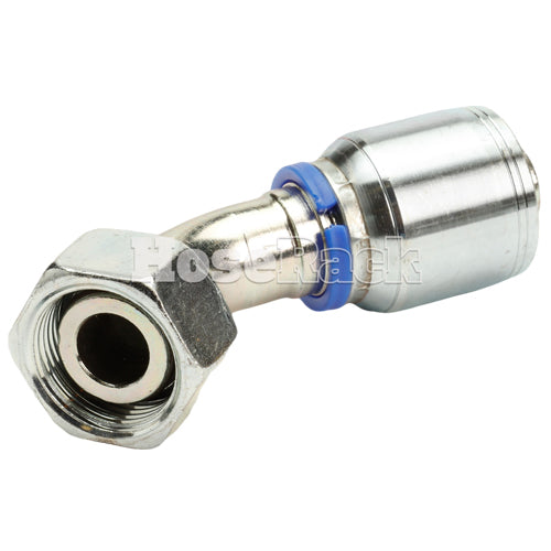 M30 X 2.0 Female Swivel 24˚ Cone (Light L22) with O-Ring 45˚ Elbow Hydraulic Fitting