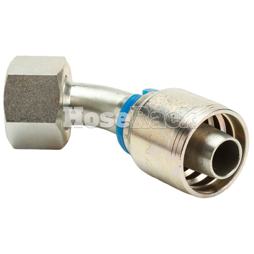 M30 X 2.0 Female Swivel 24˚ Cone (Heavy S20) with O-Ring 45˚ Elbow Hydraulic Fitting