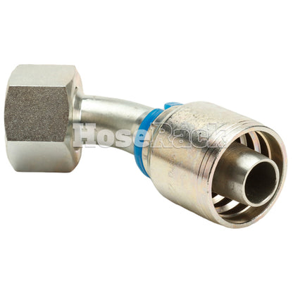 M30 X 2.0 Female Swivel 24˚ Cone (Heavy S20) with O-Ring 45˚ Elbow Hydraulic Fitting