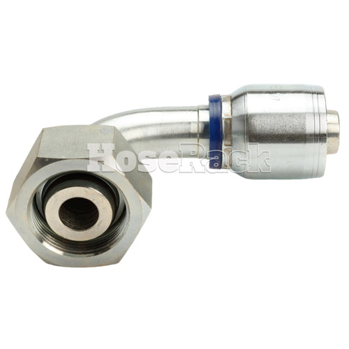 M36 X 2.0 Female Swivel 24˚ Cone (Heavy S25) with O-Ring 90˚ Elbow Hydraulic Fitting