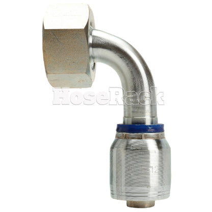 M36 X 2.0 Female Swivel 24˚ Cone (Heavy S25) with O-Ring 90˚ Elbow Hydraulic Fitting