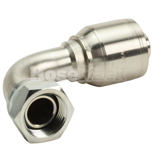 1" Female British Standard Parallel Pipe Cone Seat Swivel 90˚ Elbow Hydraulic Fitting