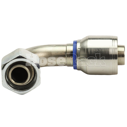 M36 X 2.0 Female Swivel 24˚ Cone (Heavy S25) with O-Ring 90˚ Elbow Hydraulic Fitting