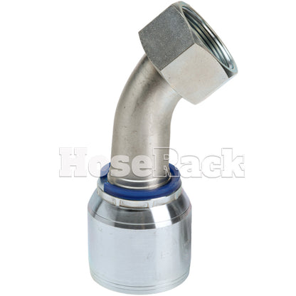 1 1/4" Female Face Seal Swivel 45˚ Elbow (ORFS) Hydraulic Fitting