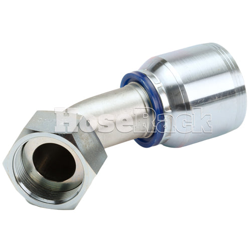 1 1/4" Female Face Seal Swivel 45˚ Elbow (ORFS) Hydraulic Fitting