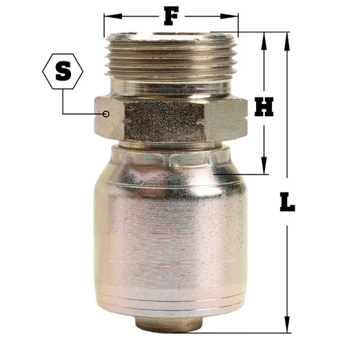 M30 X 2.0 Male 24˚ Cone (Light L22) Hydraulic Fitting